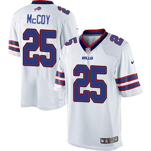 Men's Limited LeSean McCoy Nike Jersey White Road - #25 NFL Buffalo Bills